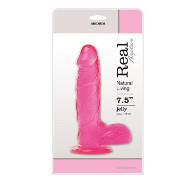 Idealnie naturalne dildo żyłki jądra główka 19cm